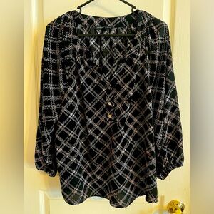 ADRIENNE VITTADINI XL Black blouse